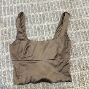 Aritzia brown corset top